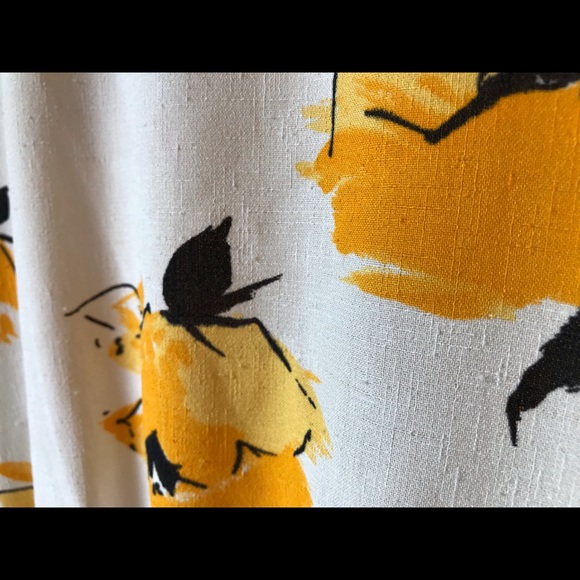 Vintage floral print midi dress with faux wrap top - Picture 10 of 16